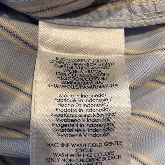 Chaps Small Stripe Button Shirt Long Sleeve New D3 - Picture 6 of 10